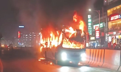 ছয় বাসে আগুন, স্কুল  রিসোর্টে পেট্রোলবোমা