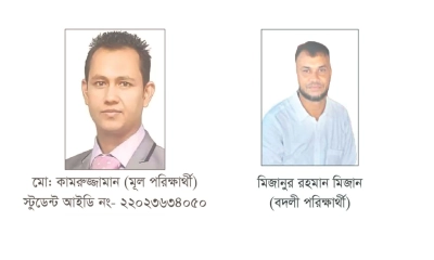 কামরুজ্জামান লন্ডনে থেকেও  পরীক্ষা দেন সুনামগঞ্জে!