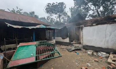মাদক কারবারের অভিযোগ, মা-ছেলের বসতবাড়িতে ভাঙচুর ও আগুন