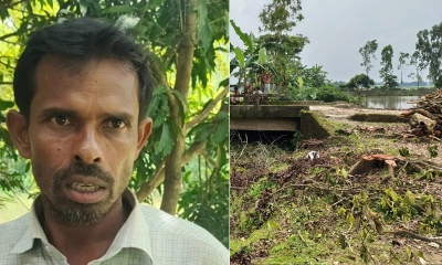 খাসজমি দখলে যুবলীগ নেতা, নালা নির্মাণে বাধা