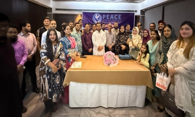 পিস ইন্টারন্যাশনাল হিউম্যান রাইটস সংগঠনের পরিচিতি সভা ।  ছবি-রূপালী বাংলাদেশ