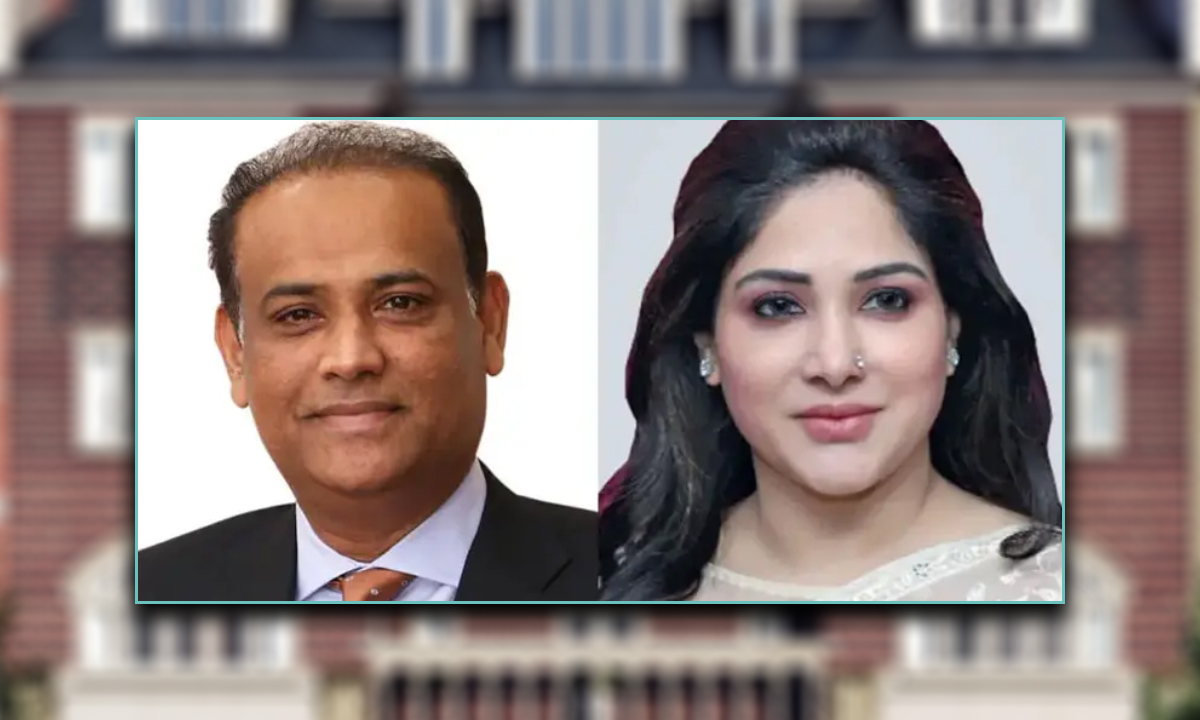 সাবেক মন্ত্রী সাইফুজ্জামান ও তার স্ত্রী। ছবি- সংগৃহীত