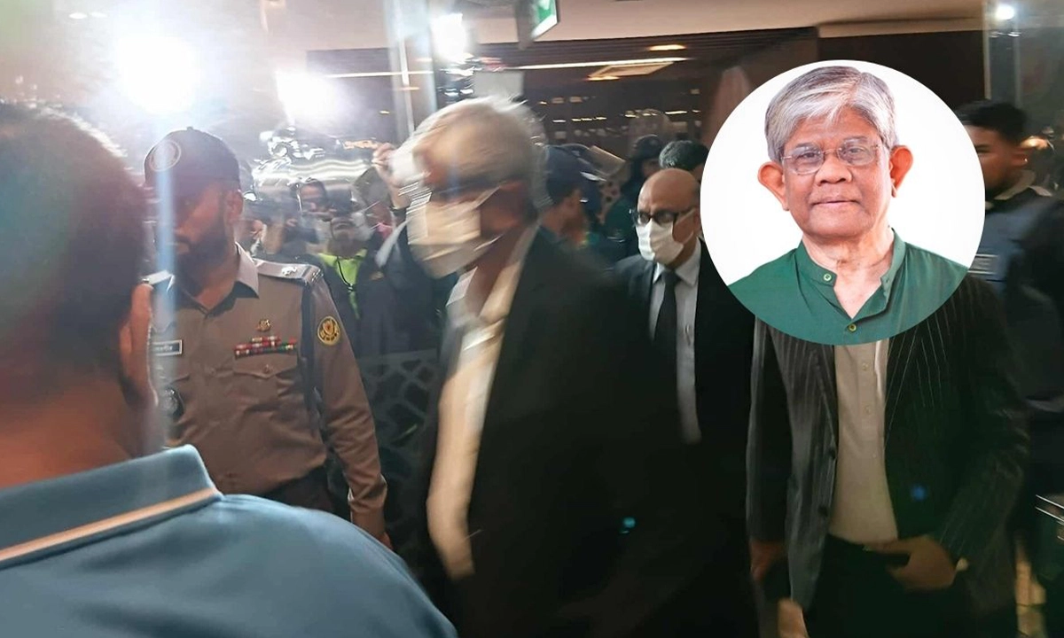 ৬ ঘণ্টা অবরুদ্ধ থাকার পর পুলিশি নিরাপত্তায় সচিবালয় ছাড়লেন অর্থ উপদেষ্টা। ছবি- সংগৃহীত