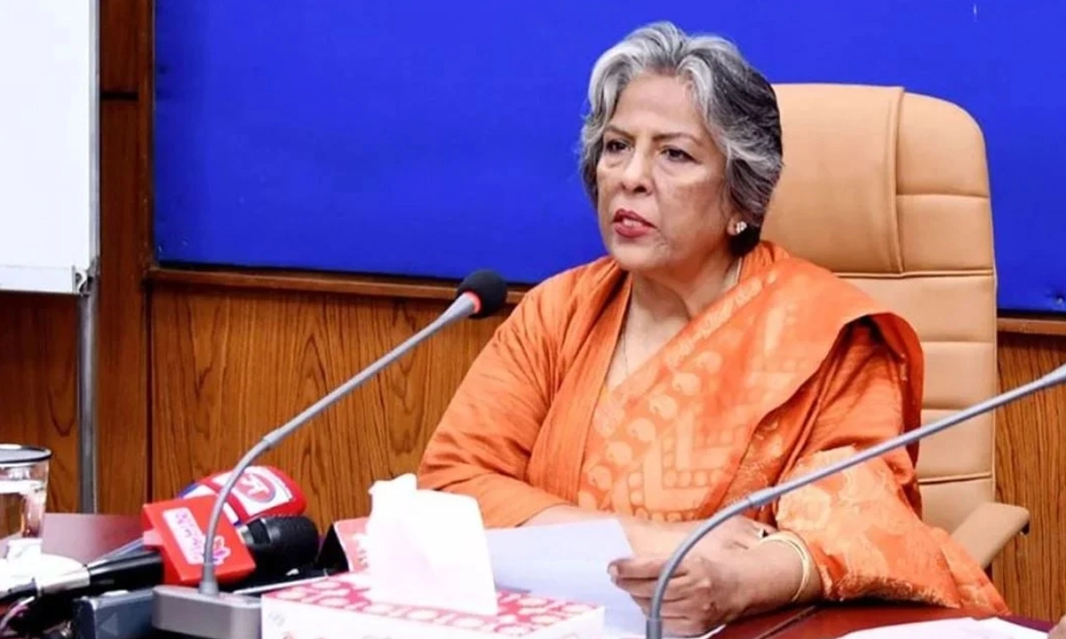 মহিলা ও শিশুবিষয়ক উপদেষ্টা শারমীন এস মুরশিদ। ছবি- সংগৃহীত