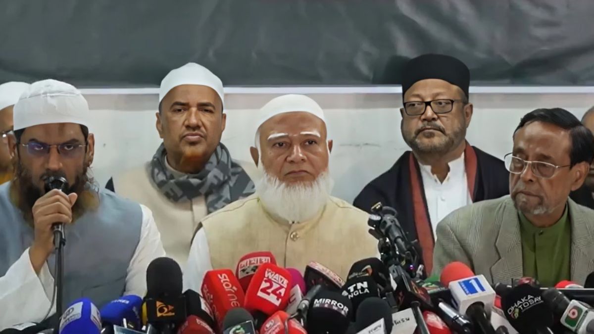 বক্তব্য দেন  জামায়াতের আমির শফিকুর রহমান। ছবি- রূপালী বাংলাদেশ