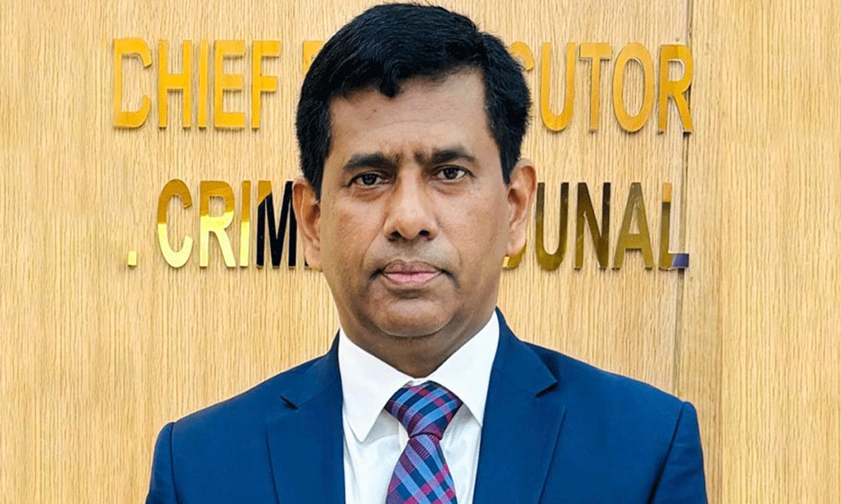 আন্তর্জাতিক অপরাধ ট্রাইব্যুনালের চিফ প্রসিকিউটর তাজুল ইসলাম। ছবি- সংগৃহীত