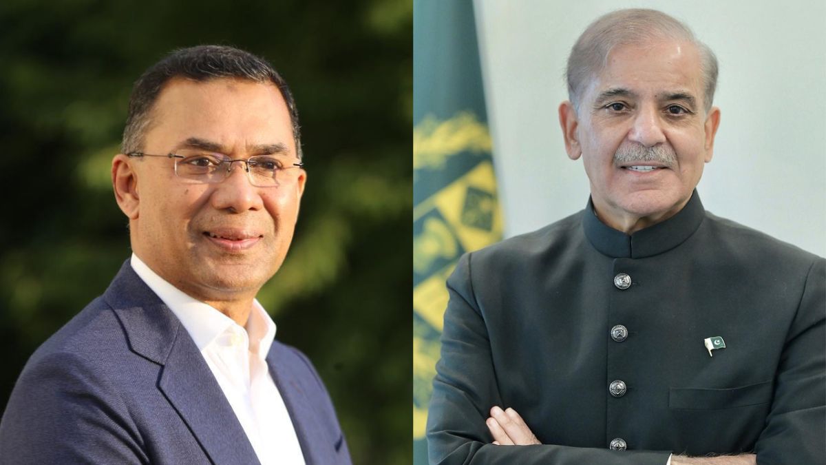 বিএনপি চেয়ারম্যান তারেক রহমান ও পাকিস্তানের প্রধানমন্ত্রী শাহবাজ শরিফ