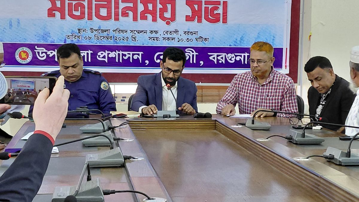 বক্তব্য দেন নবাগত ইউএনও মুহ. সাদ্দাম হোসেন। ছবি- রূপালী বাংলাদেশ