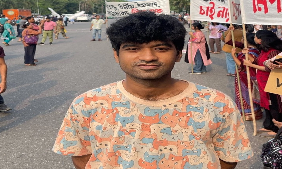 ঢাকা বিশ্ববিদ্যালয় ছাত্র ইউনিয়ন একাংশের সভাপতি মেঘমল্লার বসু। ছবি- সংগৃহীত