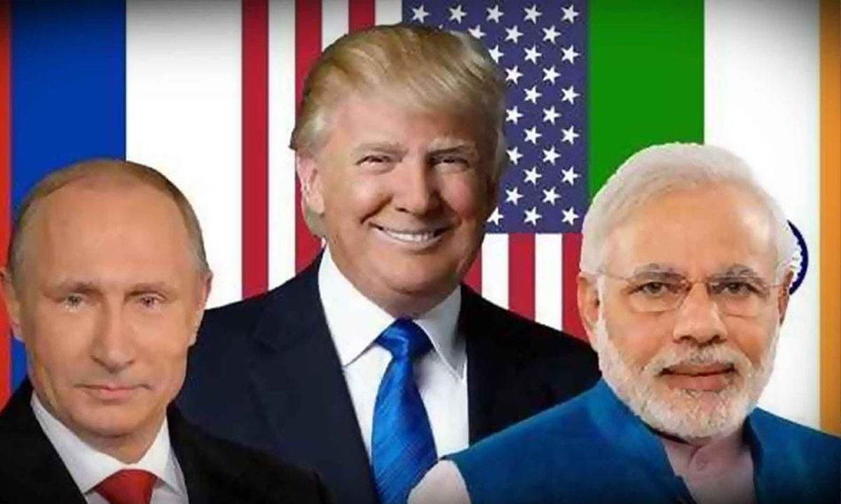 ভ্লাদিমির পুতিন, ডোনাল্ড ট্রাম্প ও নরেন্দ্র মোদি। ছবি- সংগৃহীত