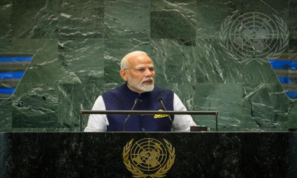 জাতিসংঘে ভাষণ দিচ্ছেন নরেন্দ্র মোদি। ছবি- সংগৃহীত