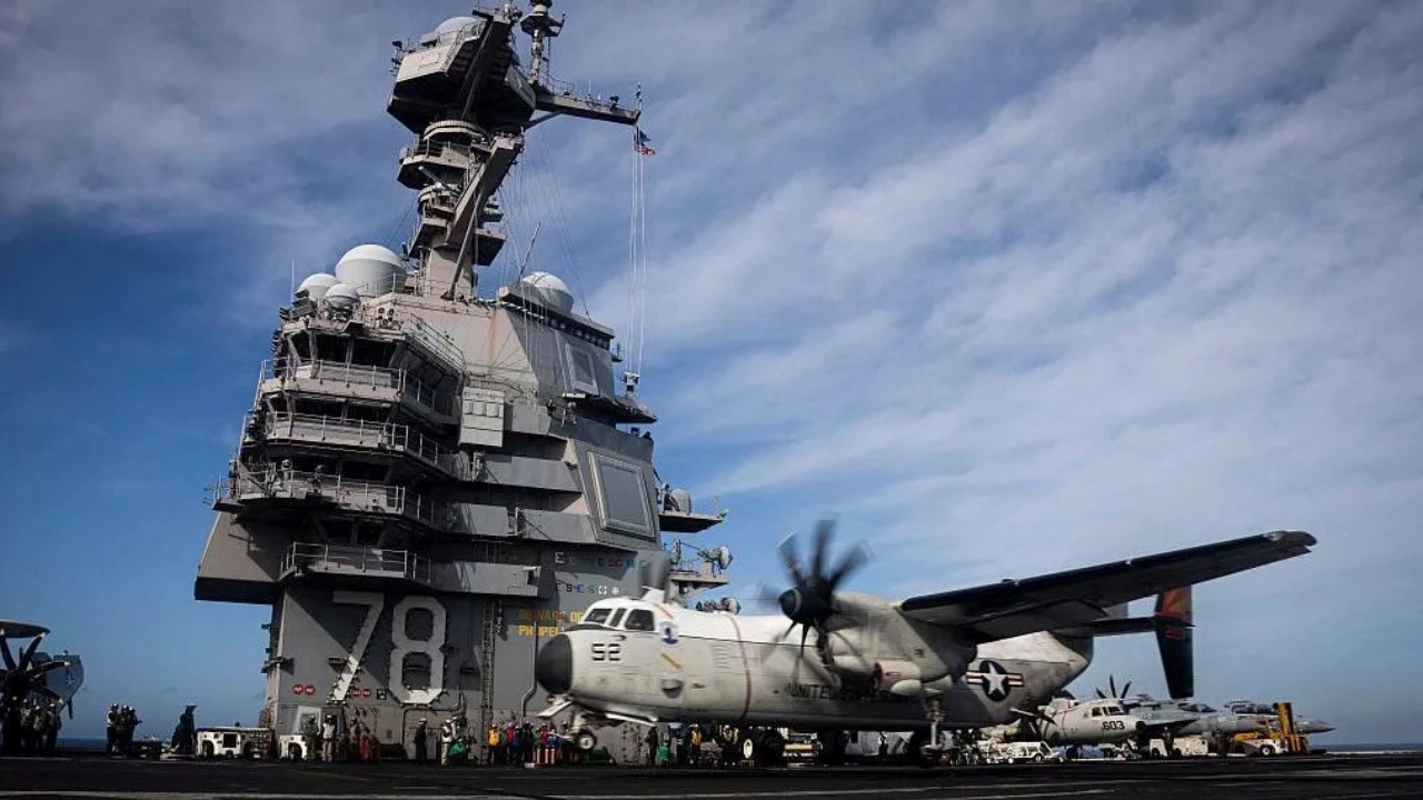 মার্কিন যুদ্ধজাহাজ ইউএসএস জেরাল্ড আর ফোর্ড। ছবি- সংগৃহীত