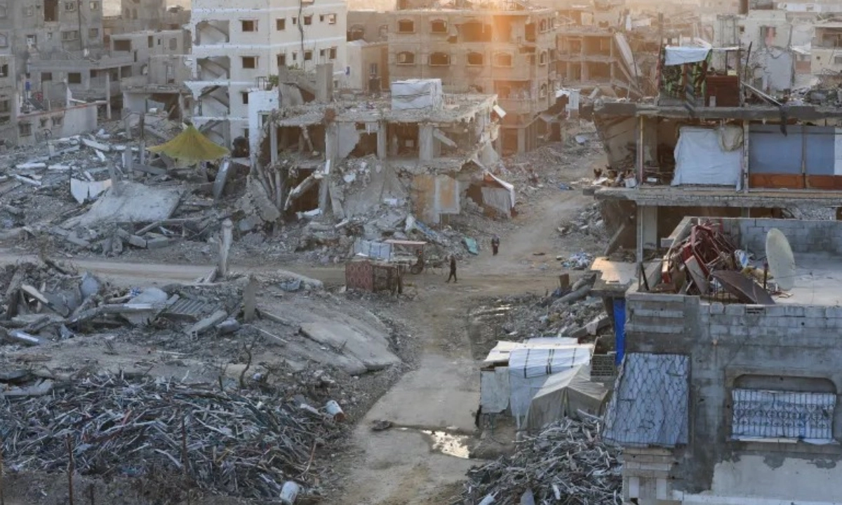 ইসরায়েলি হামলায় বিধ্বস্ত গাজা। ছবি- সংগৃহীত