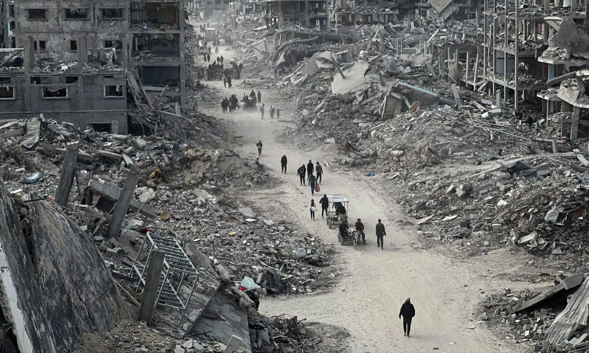 ইসরায়েলি হামলায় ধ্বংসস্তুপ গাজা। ছবি- সংগৃহীত