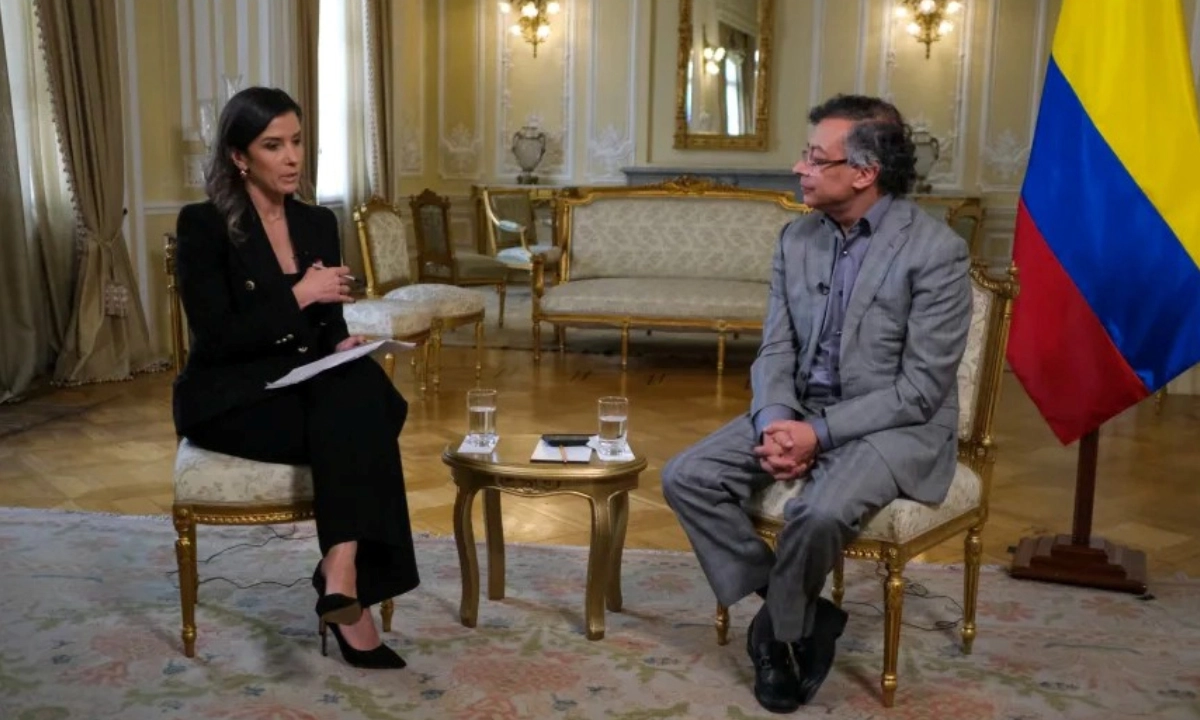 সিএনএনকে সাক্ষাৎকার দিচ্ছেন পেত্রো। ছবি- সংগৃহীত