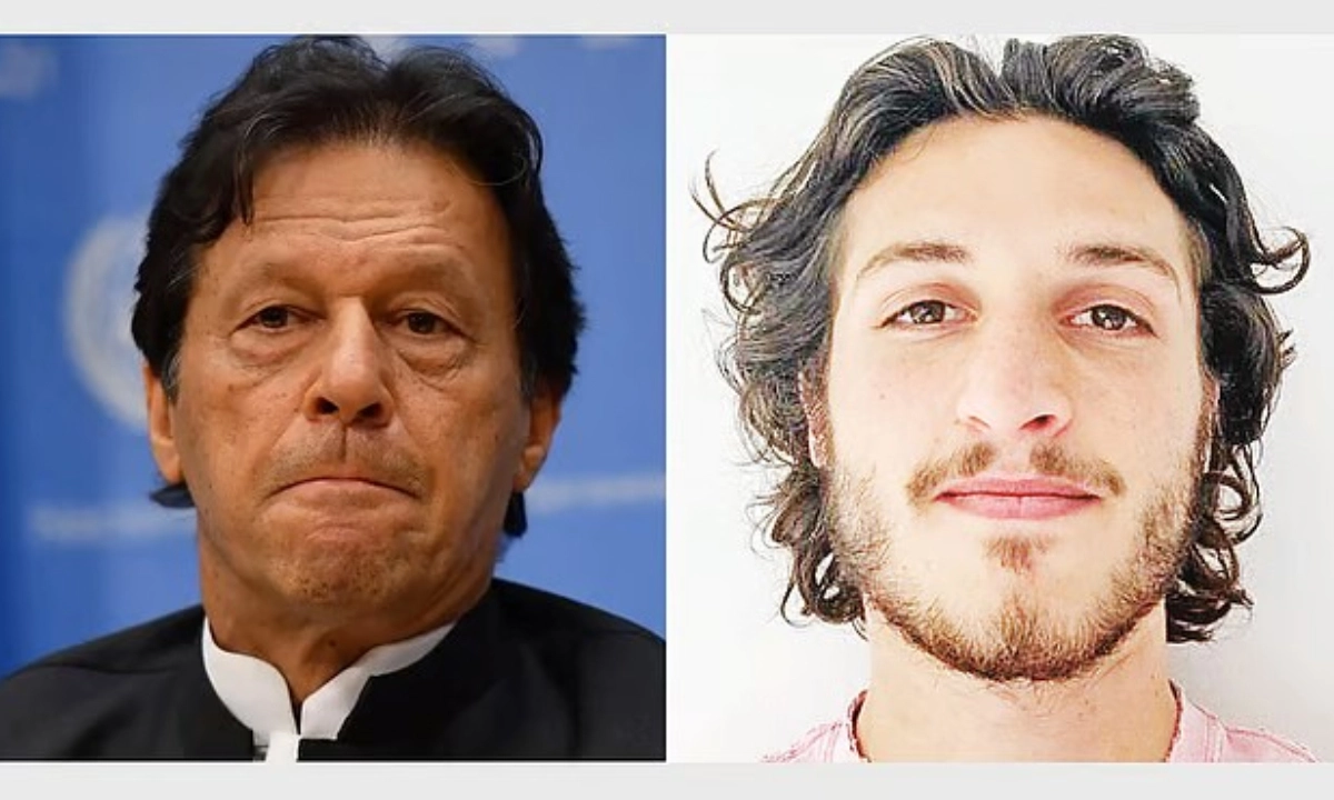 ইমরান খান ও তার পুত্র কাশিম খান। ছবি- সংগৃহীত