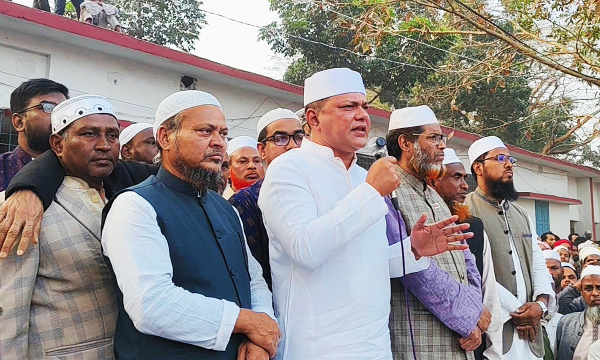 বিএনপি প্রার্থী মাহমুদুল হক রুবেল। ছবি : রূপালী বাংলাদেশ