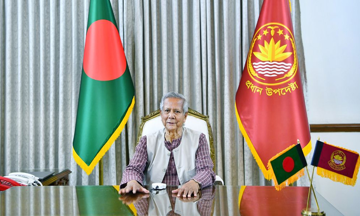 অন্তর্বর্তী সরকারের প্রধান উপদেষ্টা ড. মুহাম্মদ ইউনূস। ছবি- সংগৃহীত