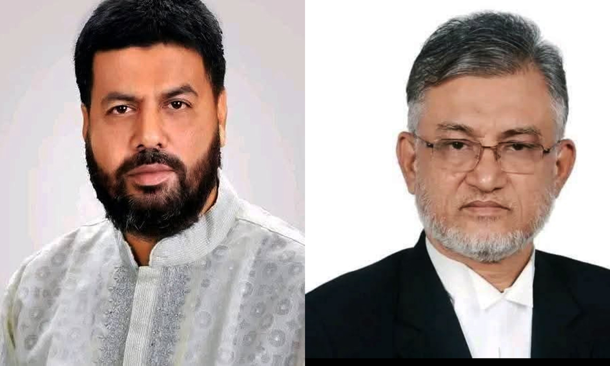 বিএনপি নেতা রফিকুল আলম মজনু ও জামায়াত নেতা এসএম কামাল উদ্দিন। ছবি : রূপালী বাংলাদেশ