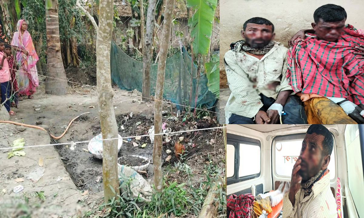 বোমা বিস্ফোরণে আহতরা। ছবি : রূপালী বাংলাদেশ