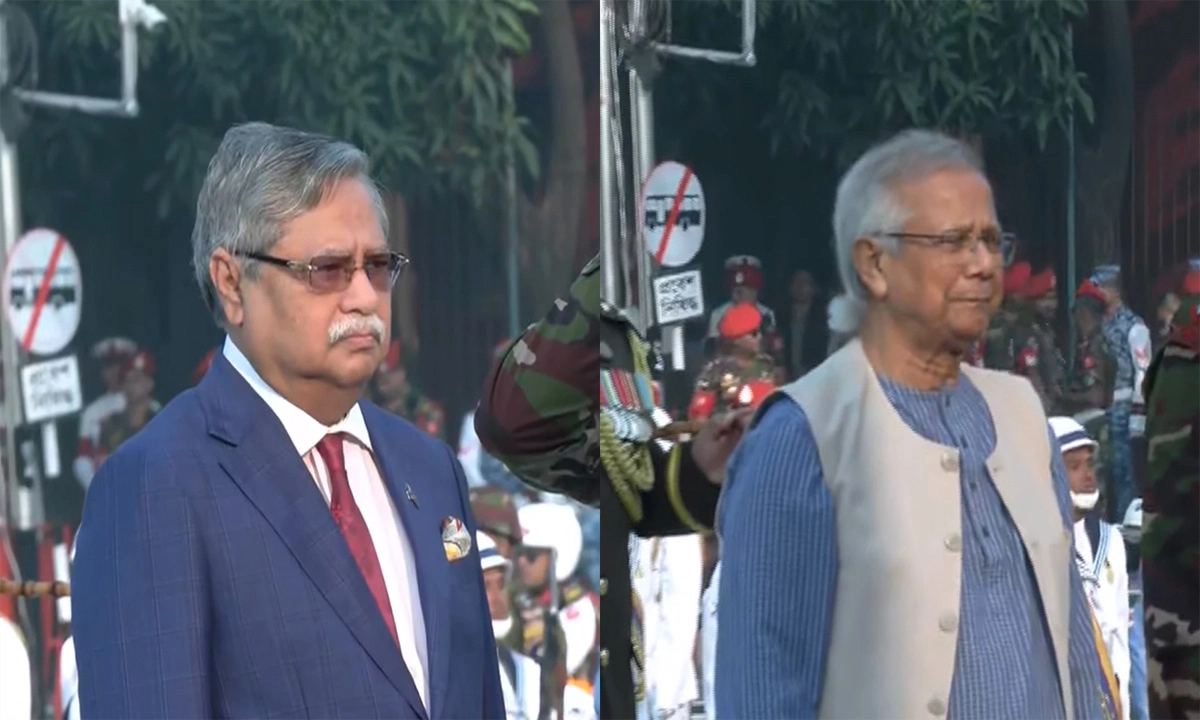 রাষ্ট্রপতি মো. সাহাবুদ্দিন ও প্রধান উপদেষ্টা ড. মুহাম্মদ ইউনূস। ছবি- সংগৃহীত