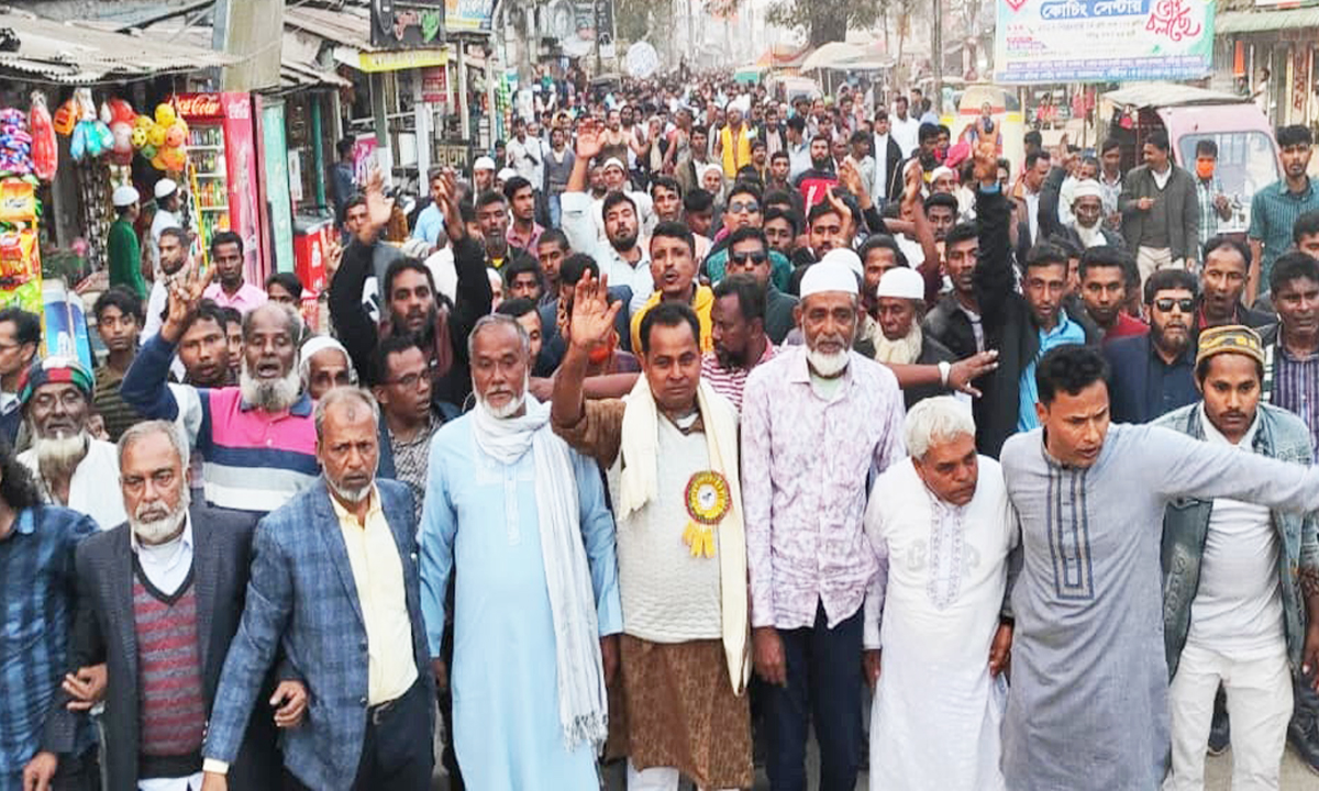 প্রার্থীর মিছিল। ছবি : রূপালী বাংলাদেশ