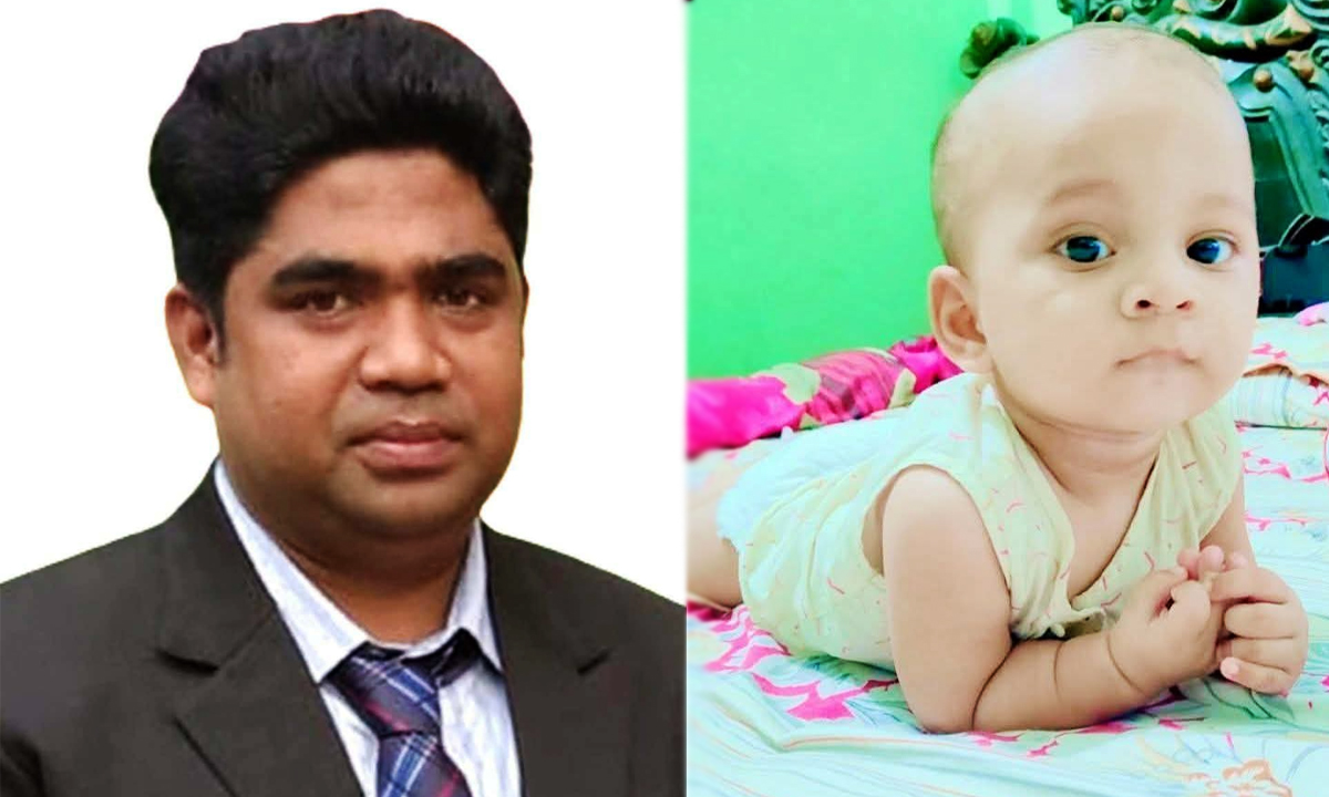 অভিযুক্ত ডাক্তার ও নিহত শিশু। ছবি : রূপালী বাংলাদেশ