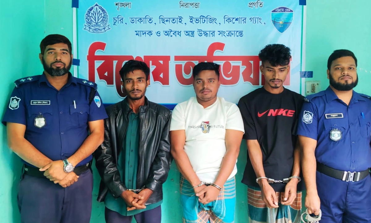 কাদিরা হত্যা মামলার তিন আসামি। ছবি:  রূপালী বাংলাদেশ