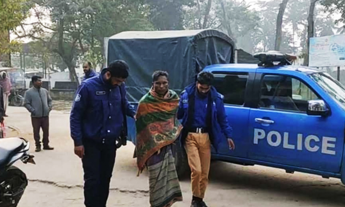 গ্রেপ্তার অভিযুক্ত আল আমিন। ছবি : রূপালী বাংলাদেশ