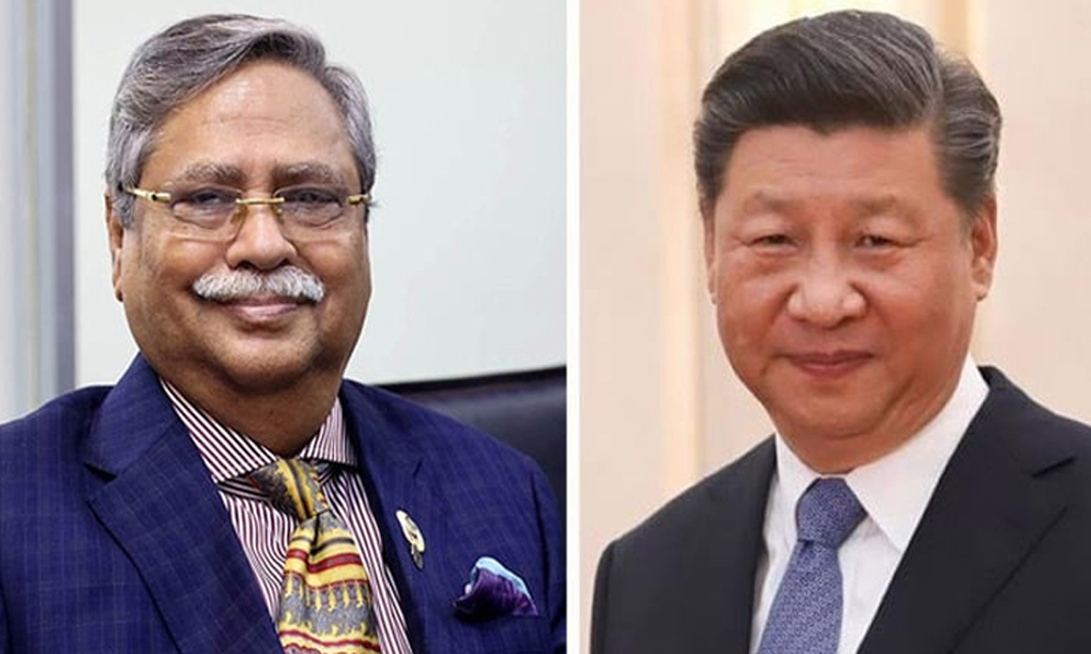 মো. সাহাবুদ্দিন ও শি জিনপিং। ছবি : সংগৃহীত