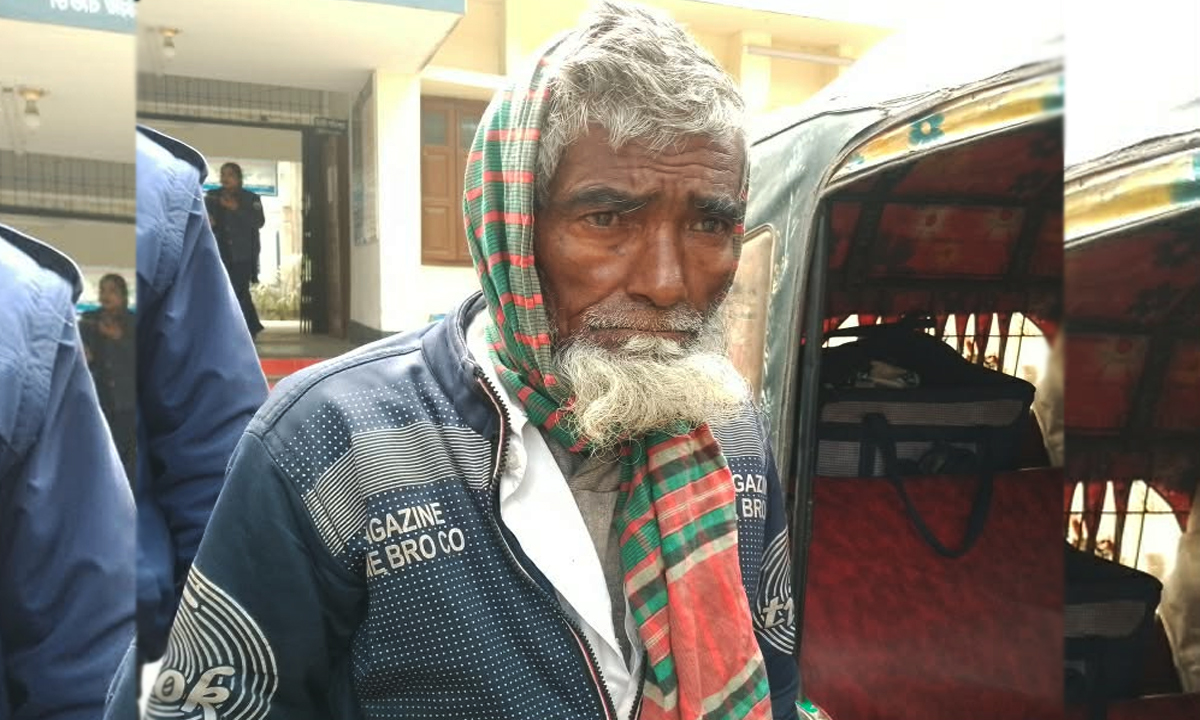 অভিযুক্ত বৃদ্ধ জাবেদ শেখ। ছবি : রূপালী বাংলাদেশ