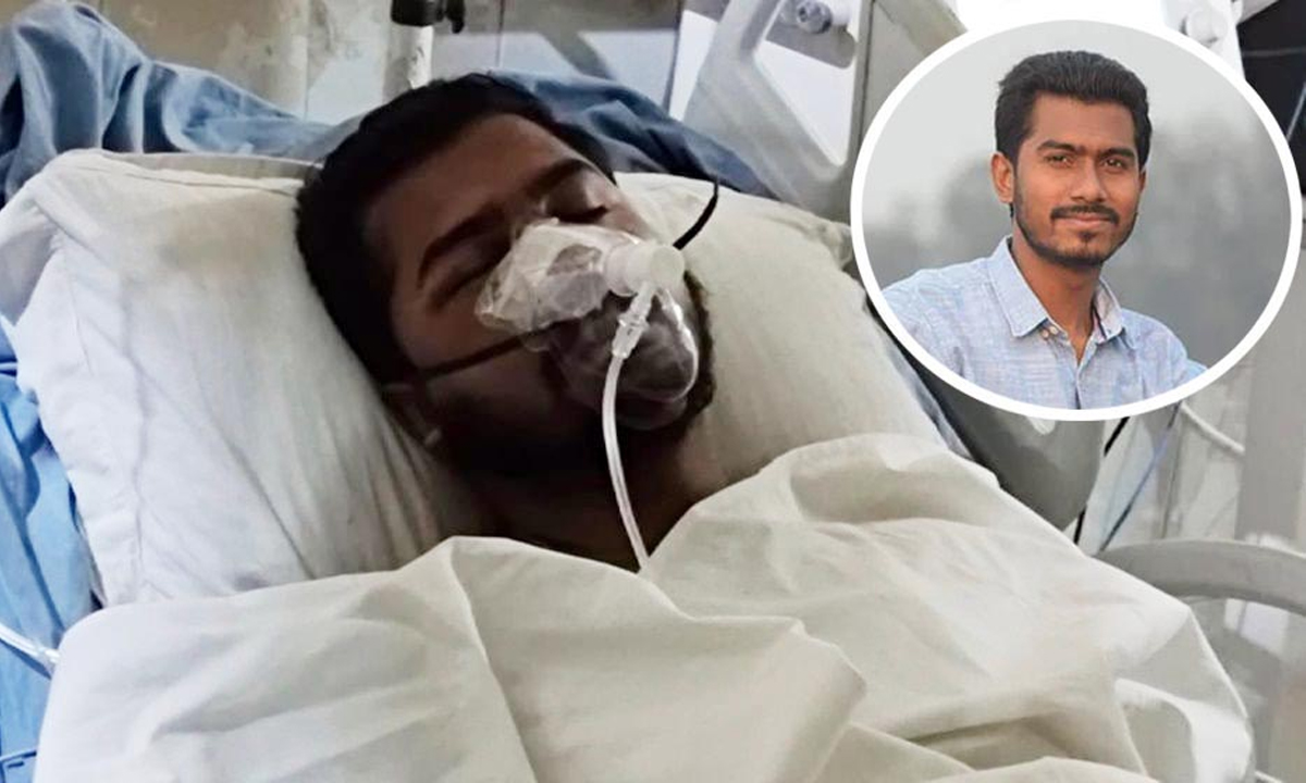 গণঅধিকার পরিষদের সভাপতি নুরুল হক নুর বর্তমানে ঢামেকে চিকিৎসাধীন। ছবি- সংগৃহীত