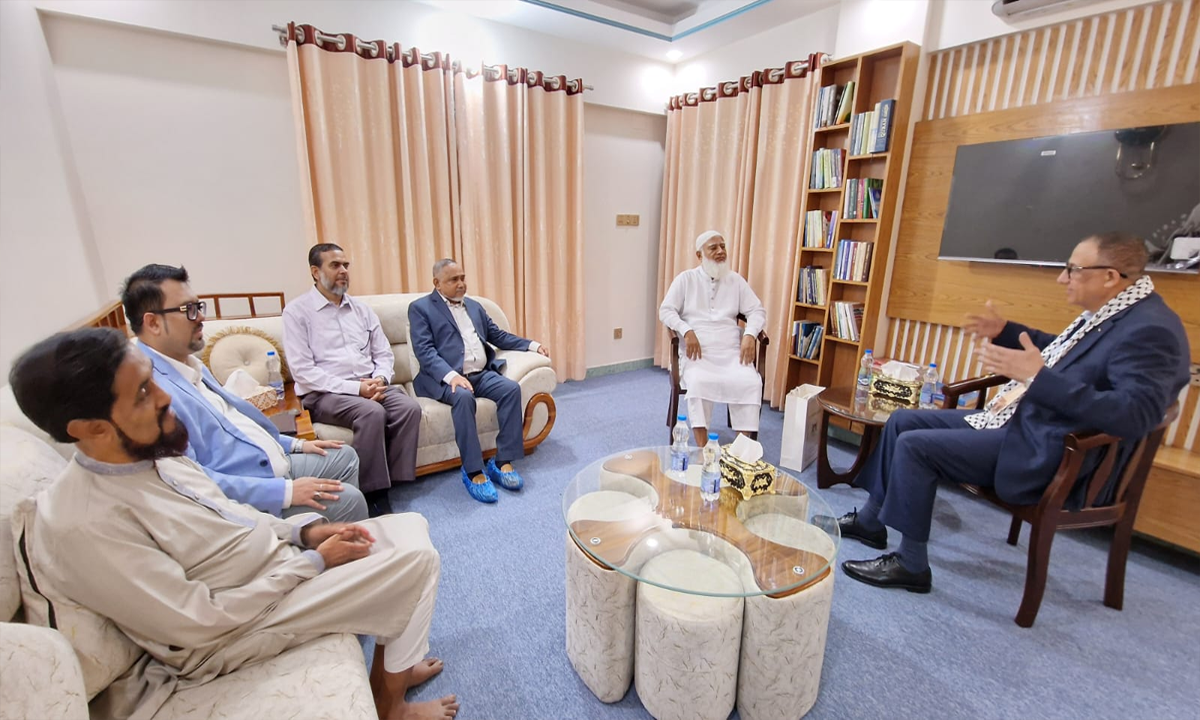 জামায়াত আমিরের সঙ্গে ফিলিস্তিনের রাষ্ট্রদূতের সাক্ষাৎ। ছবি- সংগৃহীত