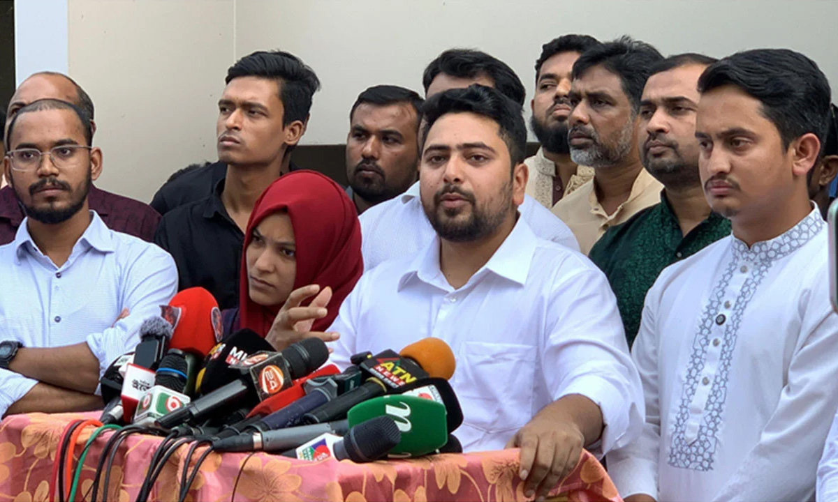 জাতীয় নাগরিক পার্টির (এনসিপি) আহ্বায়ক নাহিদ ইসলাম। ছবি- সংগৃহীত