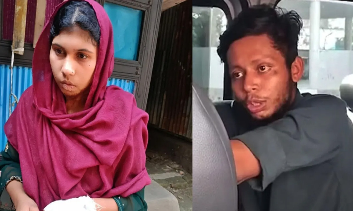 গৃহকর্মী আয়েশা ও রাব্বি শিকদার। ছবি- সংগৃহীত