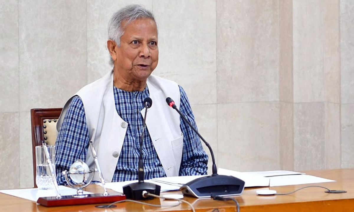 প্রধান উপদেষ্টা প্রফেসর ড. মুহাম্মদ ইউনূস। ছবি- সংগৃহীত