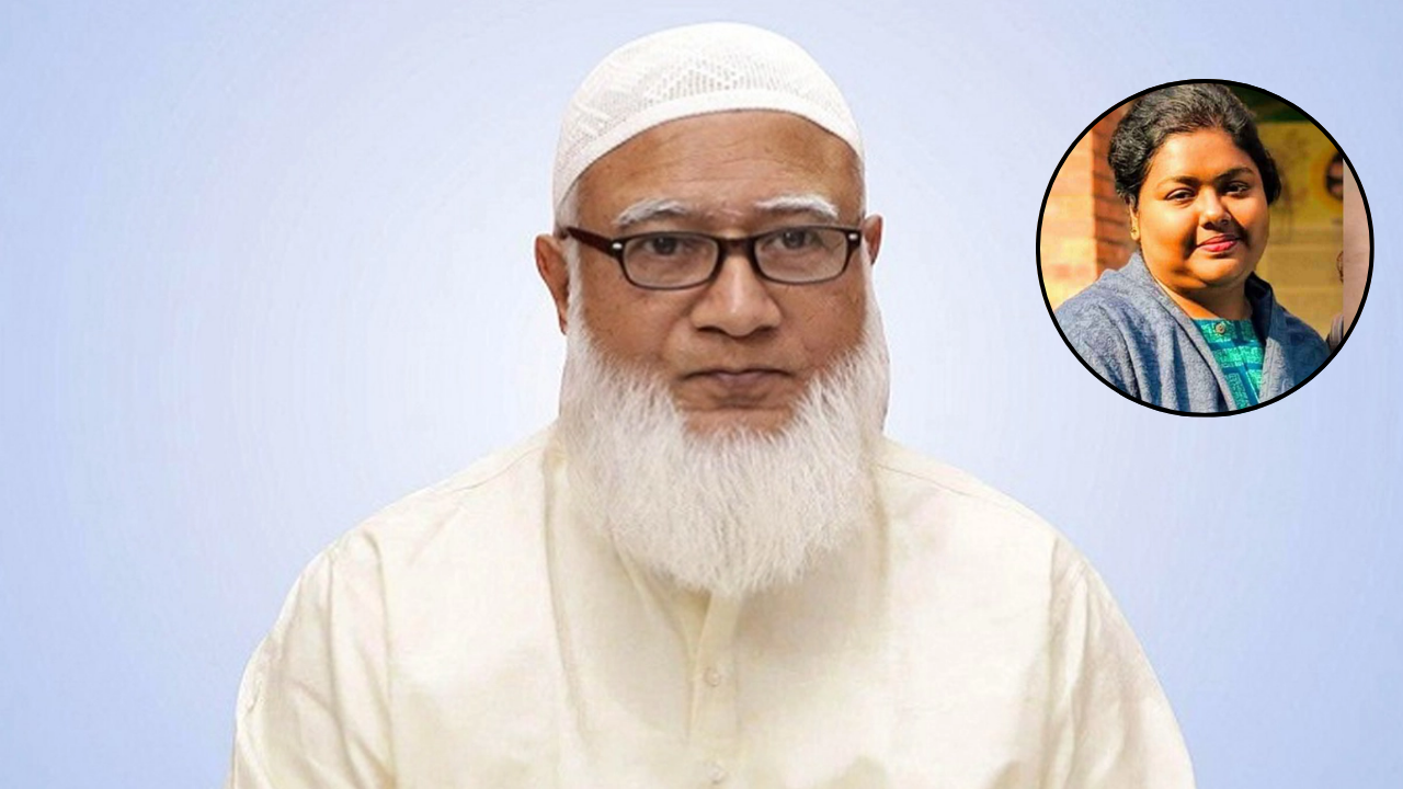 জামায়াত আমির ও শিক্ষিকা মৌমিতা। ছবি- রূপালী বাংলাদেশ