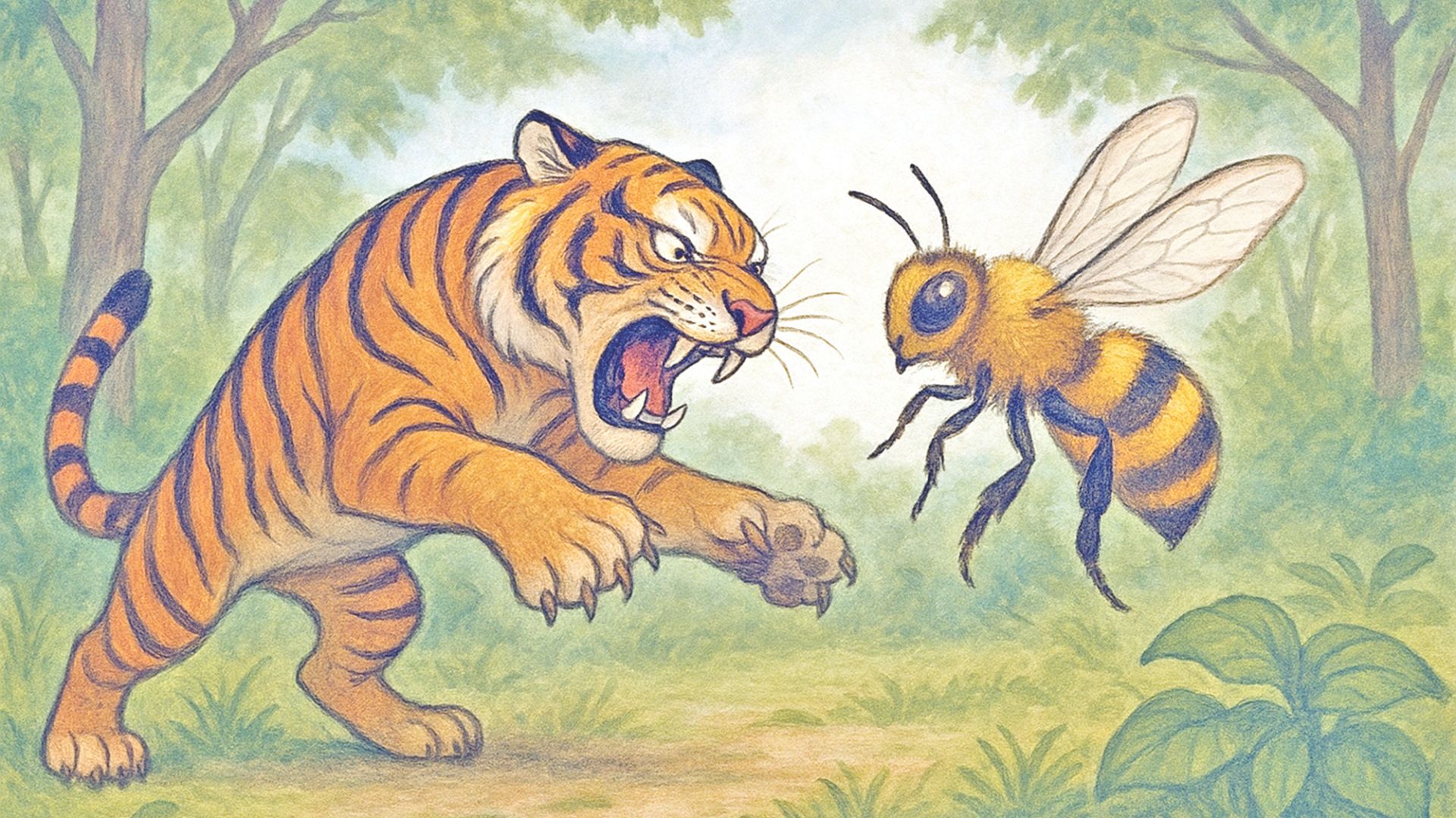 বাঘ ও ভিমরুলের যুদ্ধ