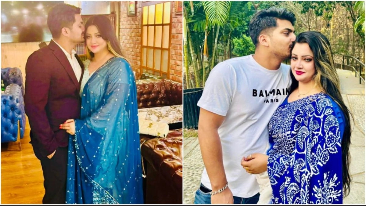 যুক্তরাষ্ট্র প্রবাসী স্বামীর সঙ্গে চিত্রনায়িকা শাহ হুমাইরা সুবাহ। ছবি : সংগৃহীত