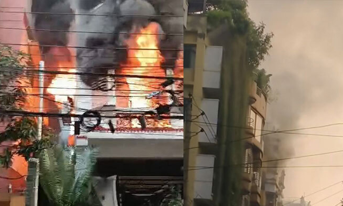 উত্তরায় আগুন। ছবি : সংগৃহীত