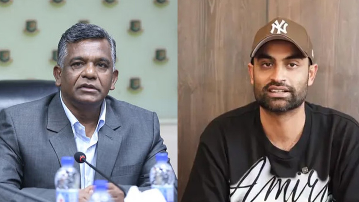 আমিনুল ইসলাম বুলবুল ও তামিম ইকবাল। ছবি: সংগৃহীত