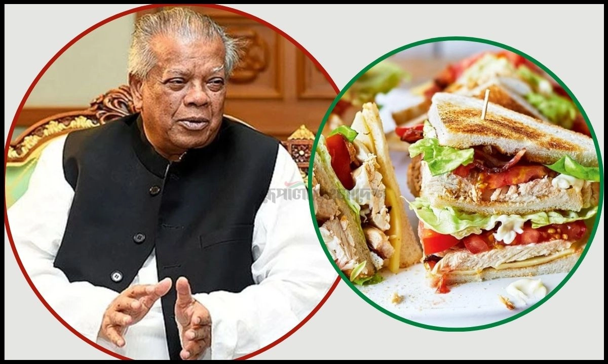 আমির হোসেন আমু ও স্যান্ডউইচ। ছবি- রূপালী বাংলাদেশ গ্রাফিক্স