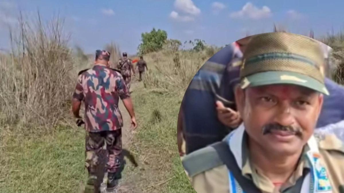 সীমান্তের এপারে বিএসএফের এক সদস্যকে আটক করে বিজিবি। ছবি- রূপালী বাংলাদেশ