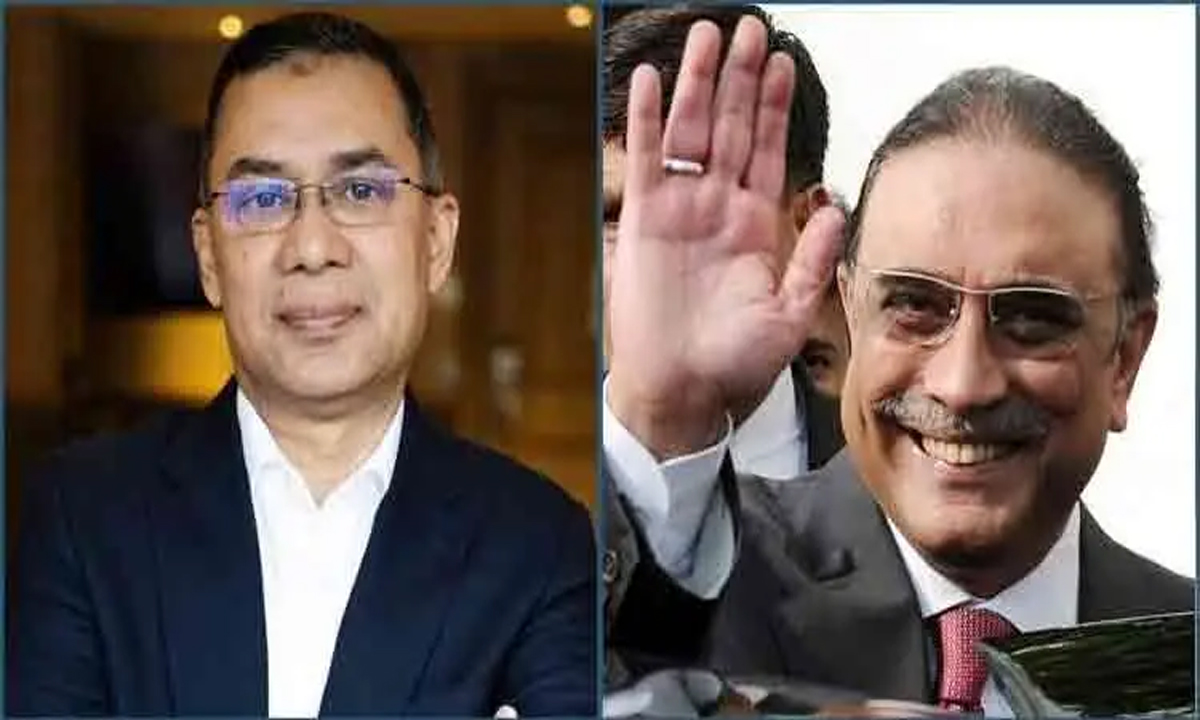 বিএনপির চেয়ারম্যান তারেক রহমান ও পাকিস্তানের প্রেসিডেন্ট আসিফ আলি জারদারি। ছবি : সংগৃহীত