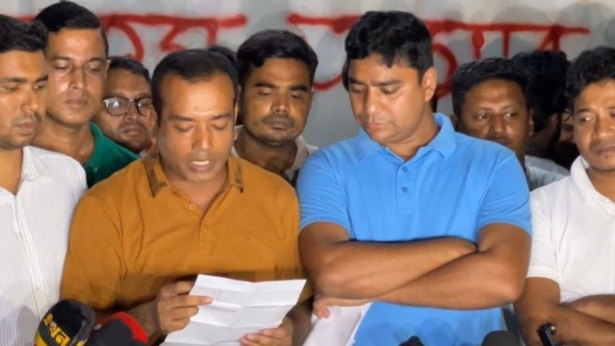 কথা বলছেন ছাত্রদলের কেন্দ্রীয় সভাপতি রাকিবুল ইসলাম রাকিব।  ছবি- সংগৃহীত