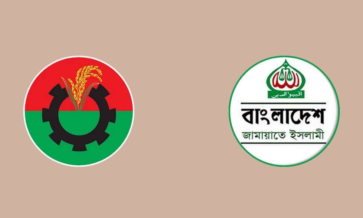 বিএনপি ও জামায়াতের লোগো।