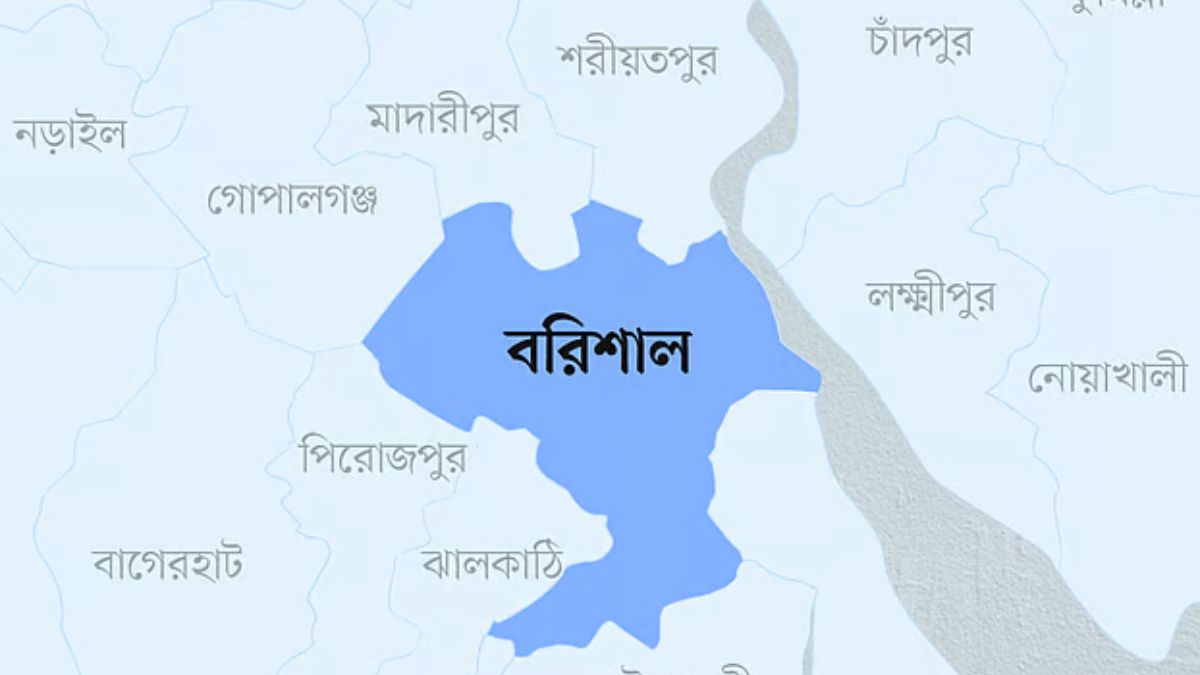 বরিশালের ম্যাপ। ছবি : সংগৃহীত