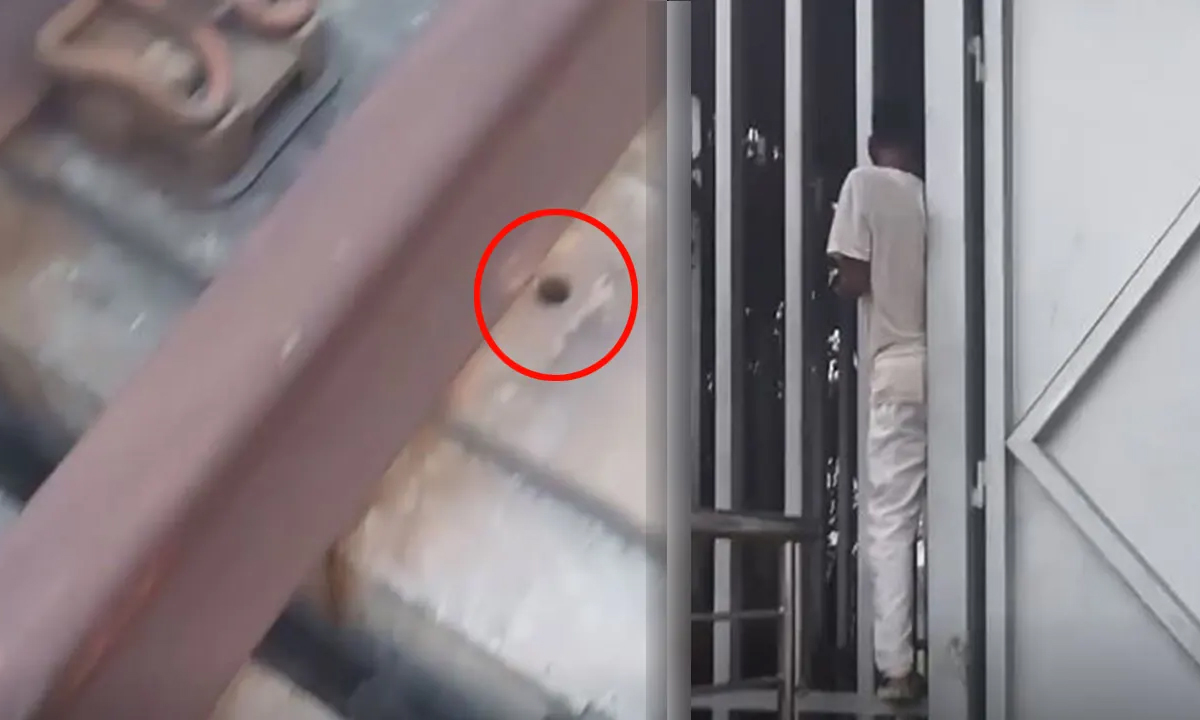 পদ্মা সেতুর রেললাইন থেকে গুরুত্বপূর্ণ অংশের নাট খুলে নিয়েছে চোর। ছবি- সংগৃহীত