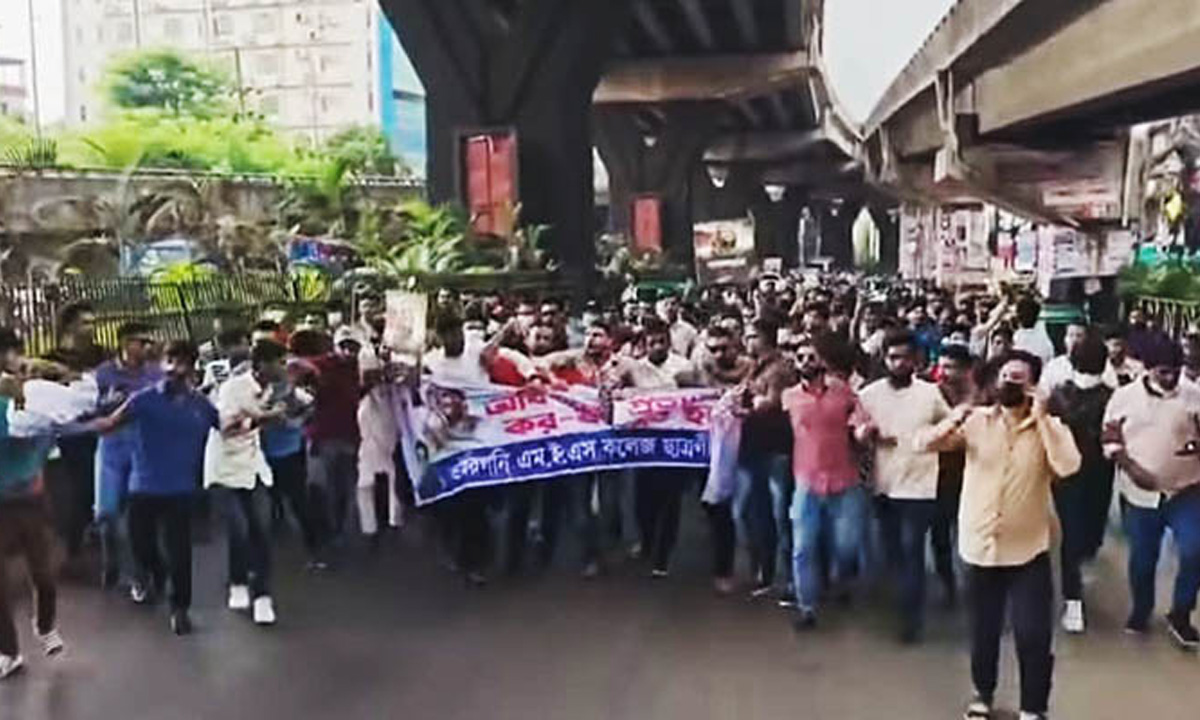 ছাত্রলীগের ঝটিকা মিছিল। ছবি : সংগৃহীত
