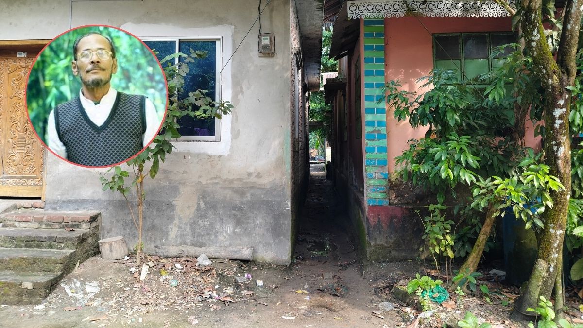 দখলে থাকা পথ ও মৎস্যলীগ নেতা শফিউল্লাহ পালোয়ান। ছবি- রূপালী বাংলাদেশ